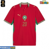 Marokko Ayoub El Kaabi #20 Heimtrikot EM 2024 Kurzarm